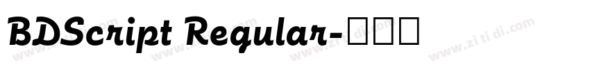 BDScript Regular字体转换 BDScript Regular字体转换